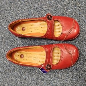 💙 women's shoes Clark's unstructured red 7